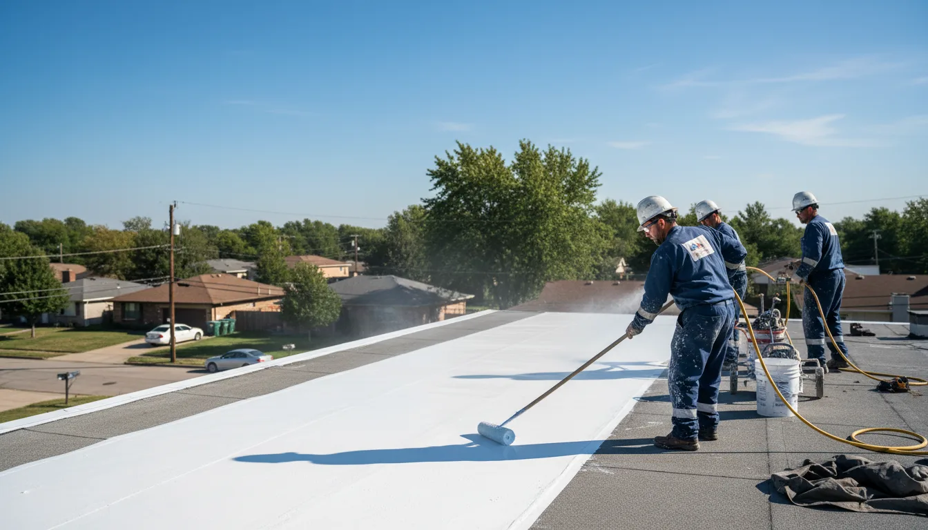 Commercial roof coating in Harper, KS near me